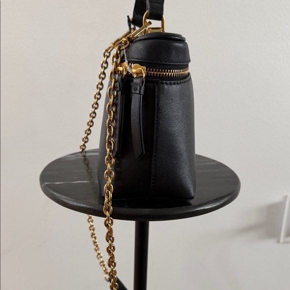 Ted Baker Black TIA Mini Zip Top Handle Crossbody Bag with Gold Accents - Picture 6 of 12